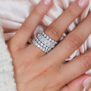 Diamond Stacking Rings